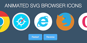 Animierte SVG Browser Icons