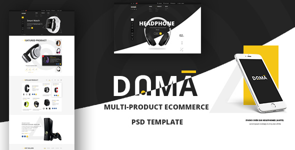 DAMA? Modernes PSD Template für Multi-Produkt eCommerce Webshop