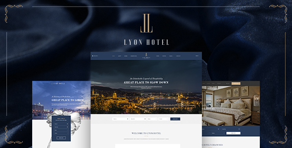 LYON - Luxus Hotel Buchung HTML5 Vorlage