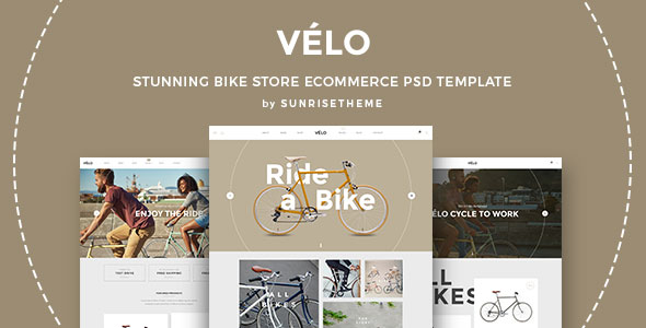 Velo - Atemberaubende Bike Store eCommerce PSD Vorlage