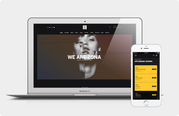 Zona WordPress Template - Live Vorschau