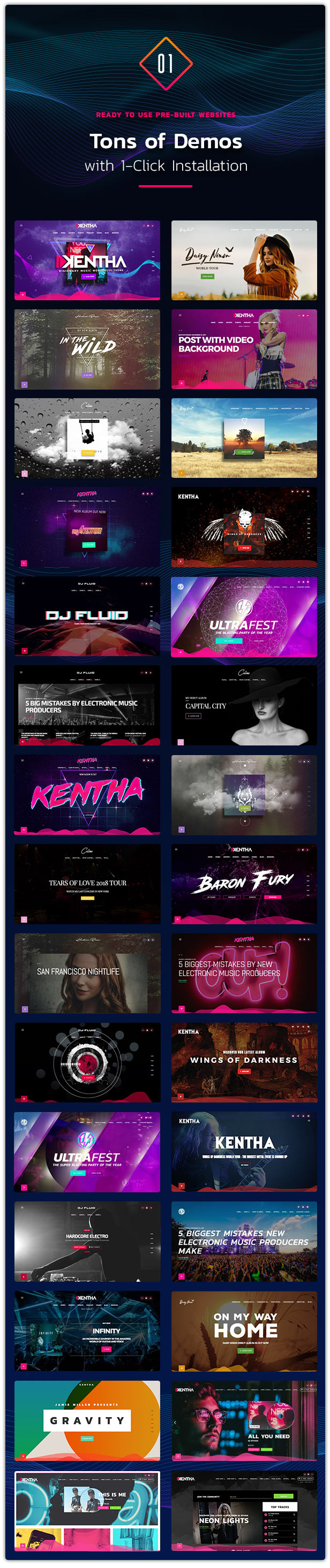 Kentha Musik WordPress Layout 02