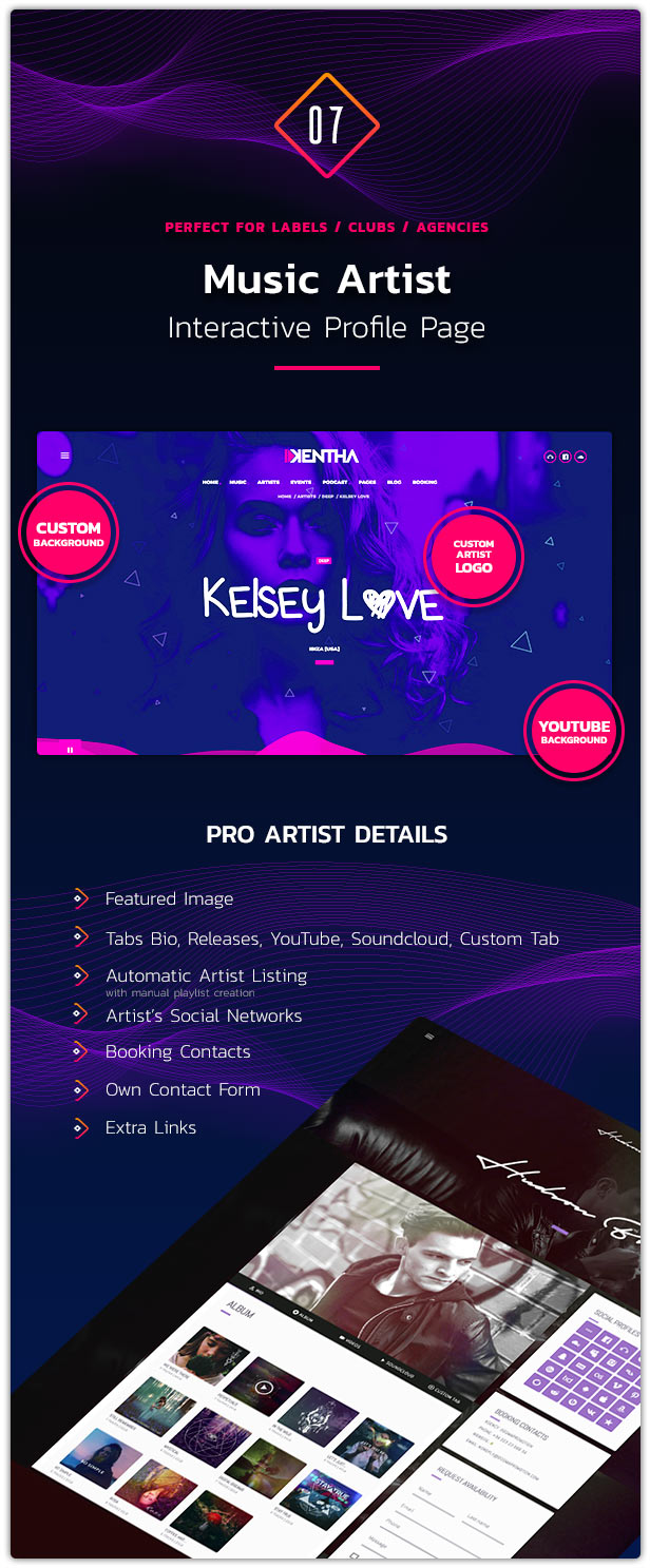 Kentha Musik WordPress Layout 08