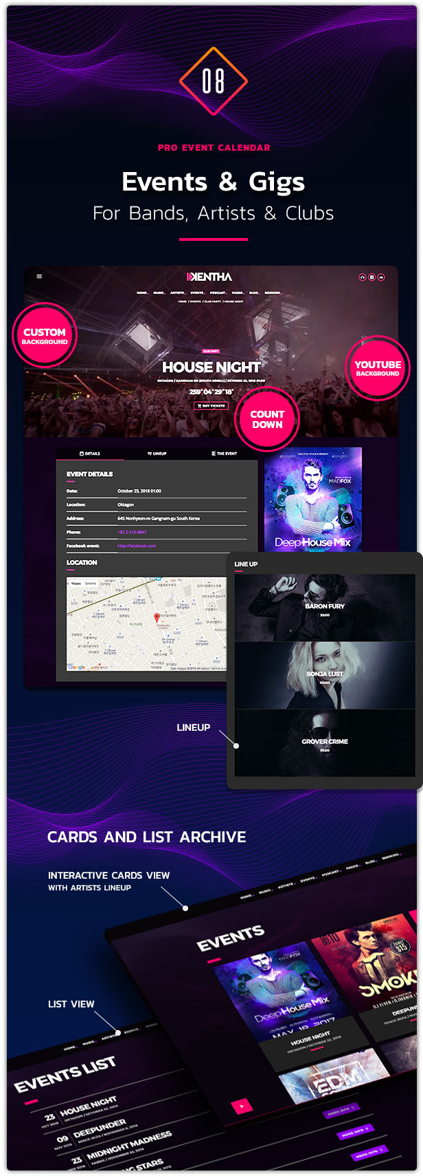 Kentha Musik WordPress Layout 09