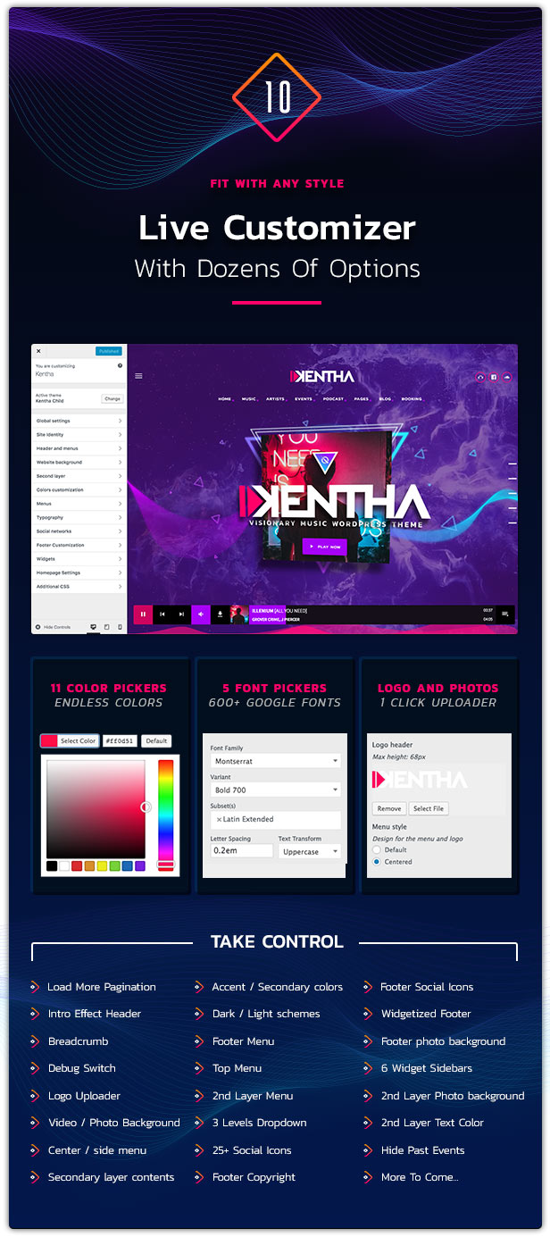 Kentha Musik WordPress Layout 11