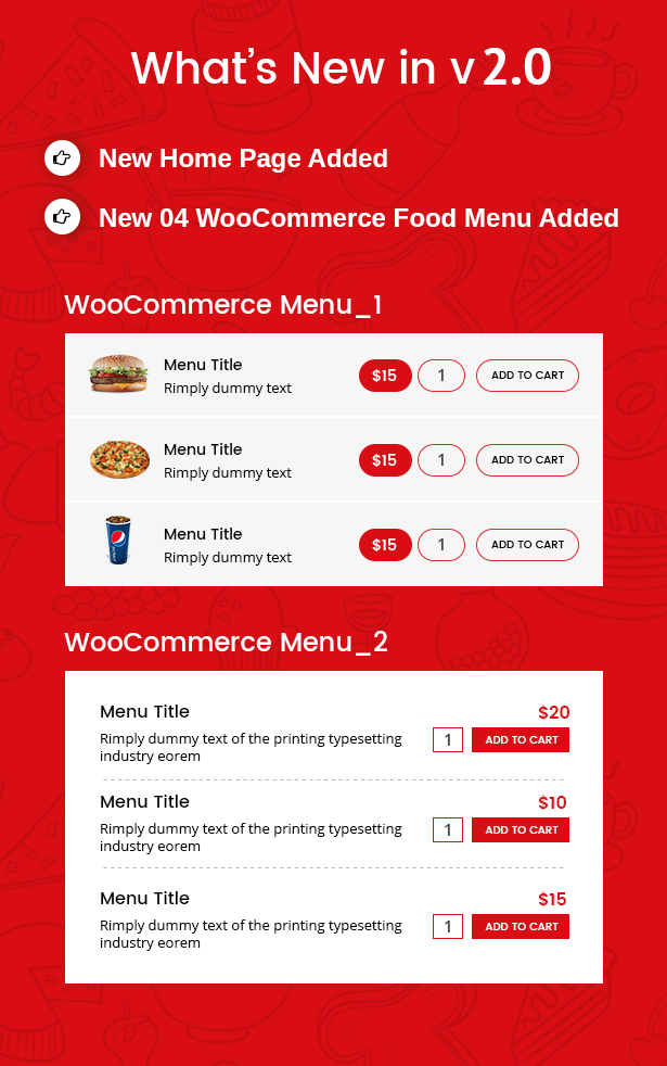 Restaurant WordPress Layout