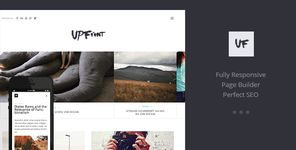 UPFront - Light Magazine / Blog WordPress Vorlage