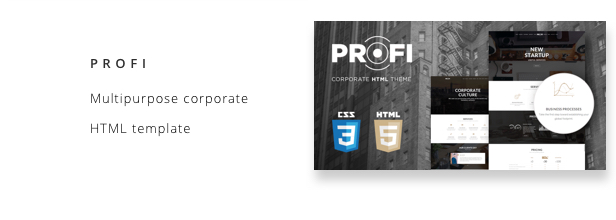 Profi - Multipurpose Corporate HTML-Vorlage - Business Corporate