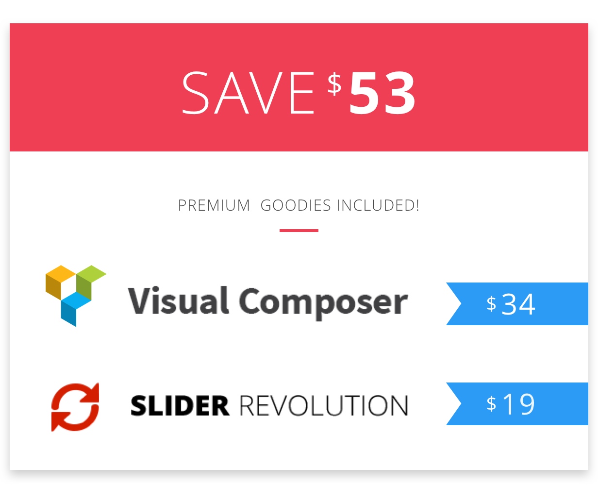 Premium-Plugins enthalten: Visual Composer und Slider Revolution.