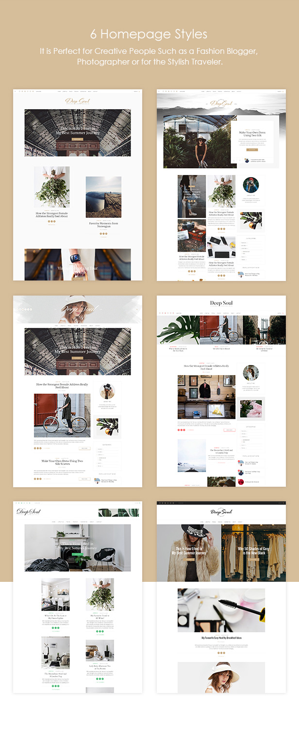 Deep Soul - Lifestyle WordPress Blog und Shop-Thema