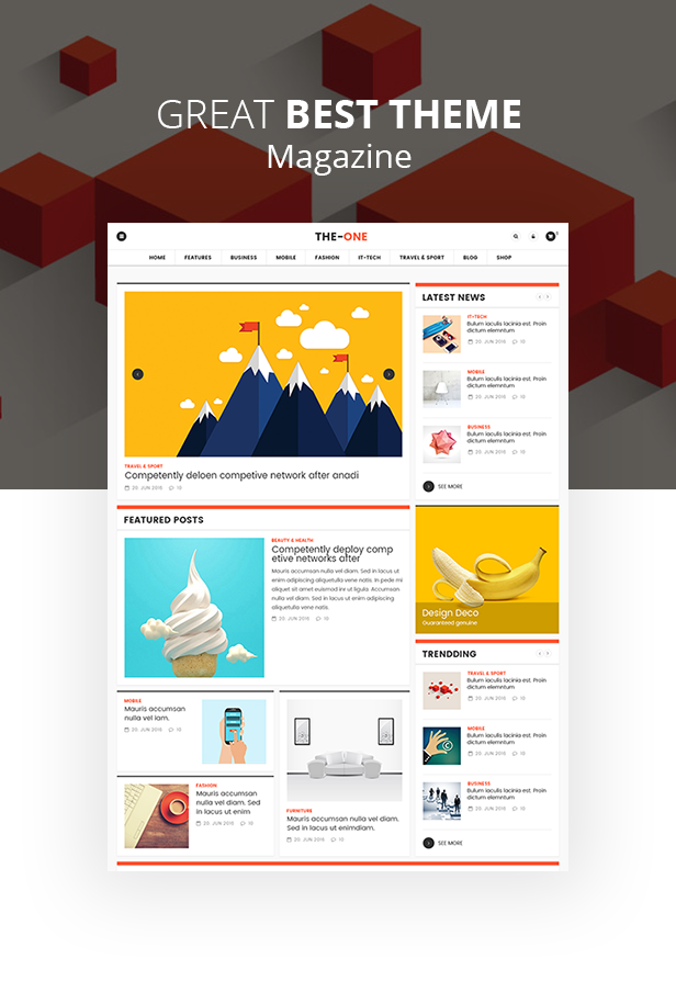 Das One News Magazine Blog - Responsives WordPress-Layout - 2