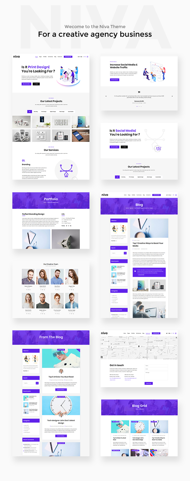 Niva - Kreativagentur & Freelancer WordPress Layout - 2