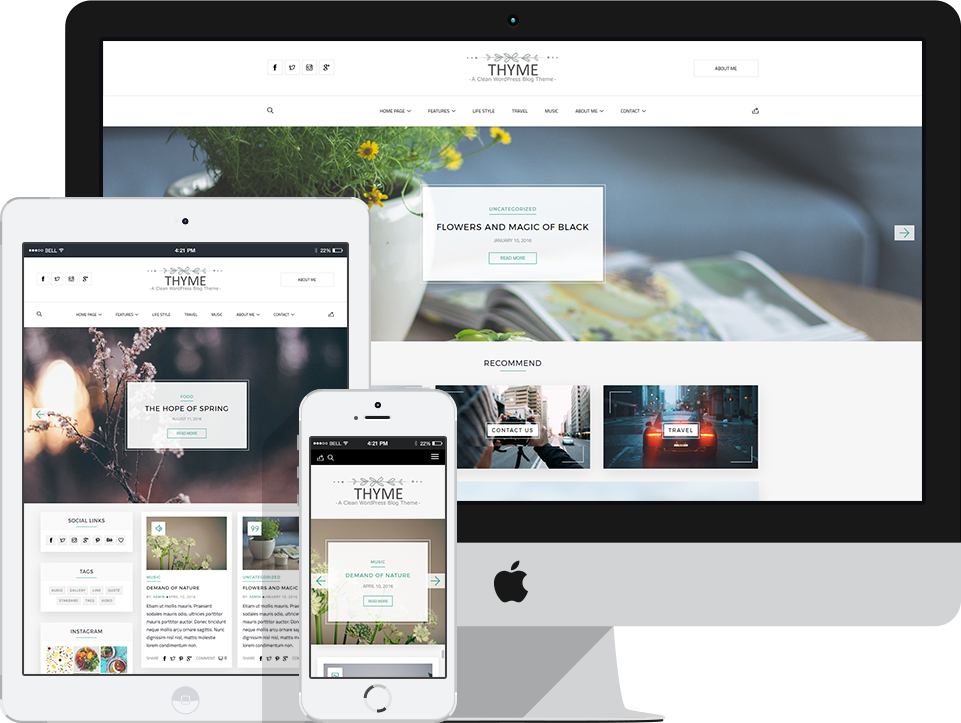 Thymian - ein ansprechendes WordPress-Blog-Template