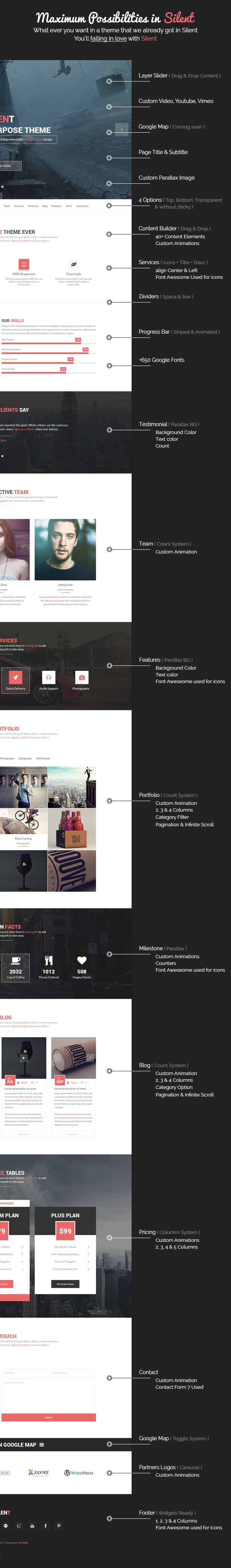 Silent - One Page Mehrzweck-WordPress-Layout