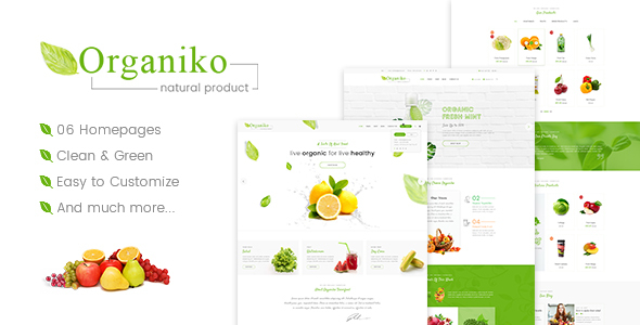 Organiko - Farm & Food Business WordPress-Layout