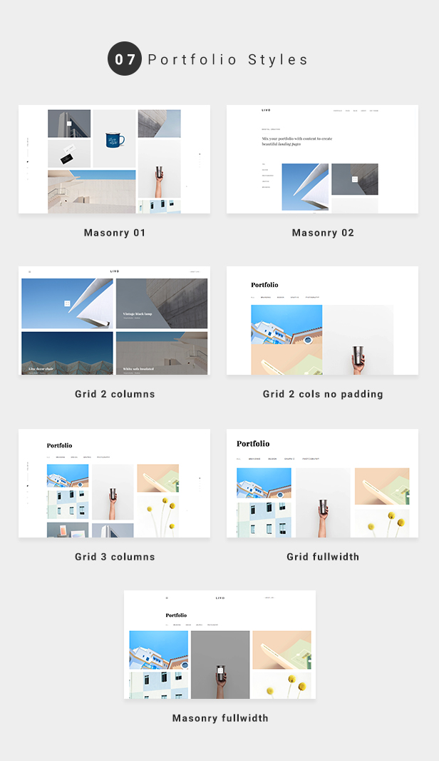 Livo - Ein sauberes und minimales Portfolio WordPress-Vorlage - 3