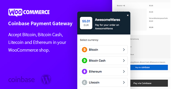 Woocommerce Coinbase Cryptocurrency Payment Gateway Akzeptieren - 