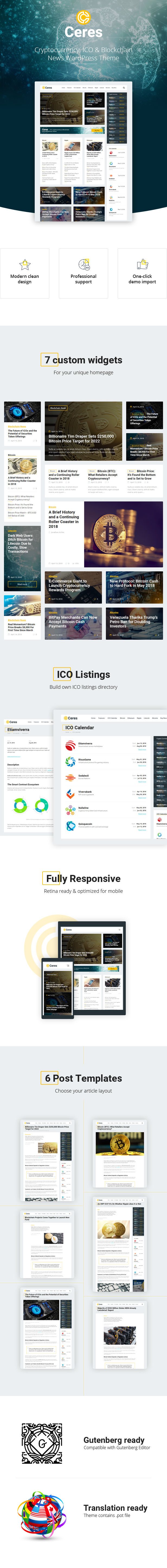 Cryptocurrency Blockchain Nachrichten WordPress Layout