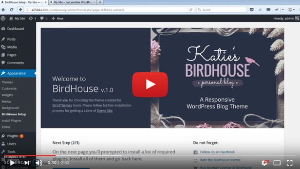 BirdHouse - Ein ansprechendes WordPress Blog Template - 1