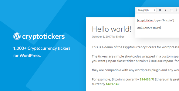realtime cryptocurrency ticker