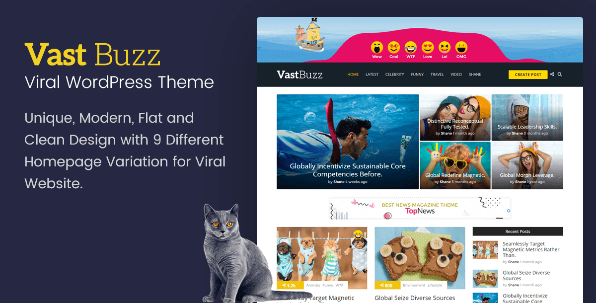 Vast Buzz - Virales & Buzz WordPress Theme