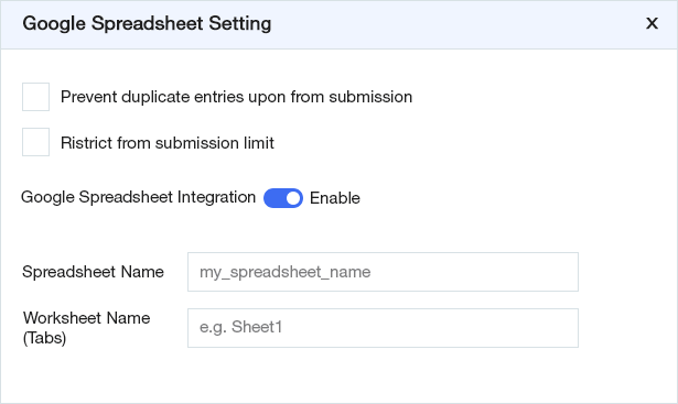 Google Sheets-Integration mit ARForms - 3