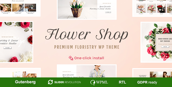 Blumengeschaft Florist Boutique Decoration Store Wordpress Template Agentur Zweigelb