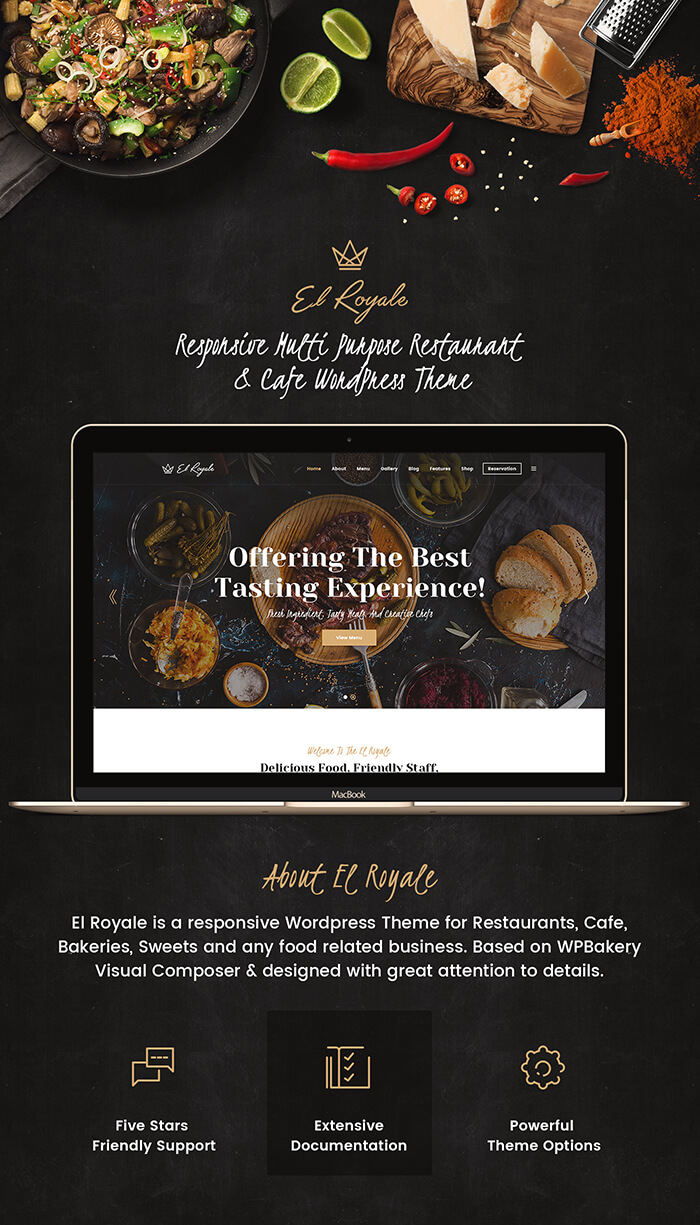 Elroyale - Restaurant & Cafe WordPress Vorlage - 1