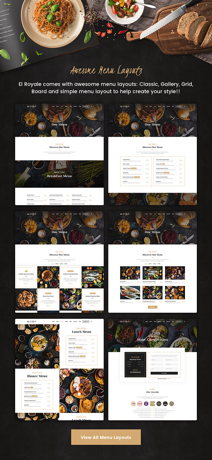 Elroyale - Restaurant & Cafe WordPress Vorlage - 3