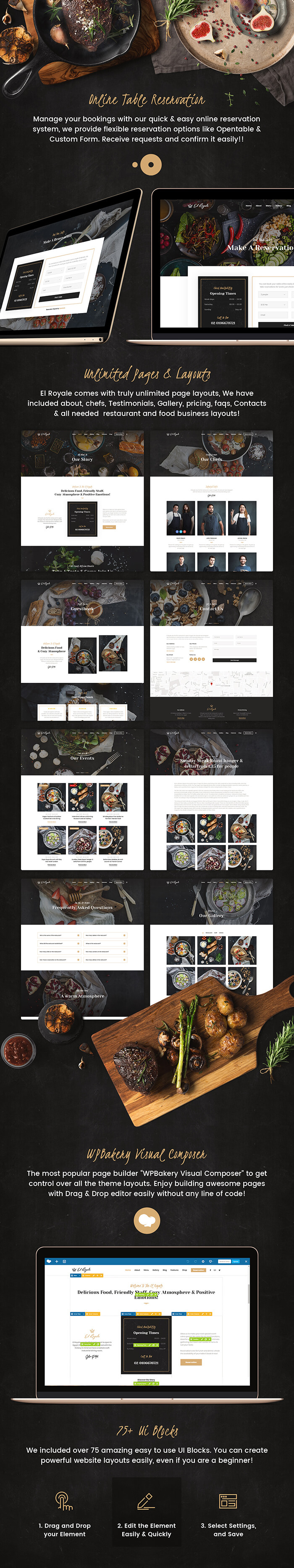 Elroyale - Restaurant & Cafe WordPress Vorlage - 4