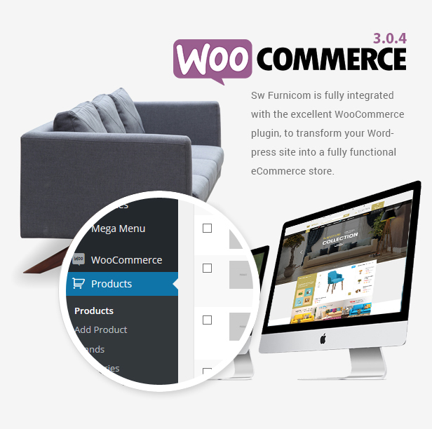 Reaktionsschnelle Möbel WooCommerce WordPress Template - Woocommerce