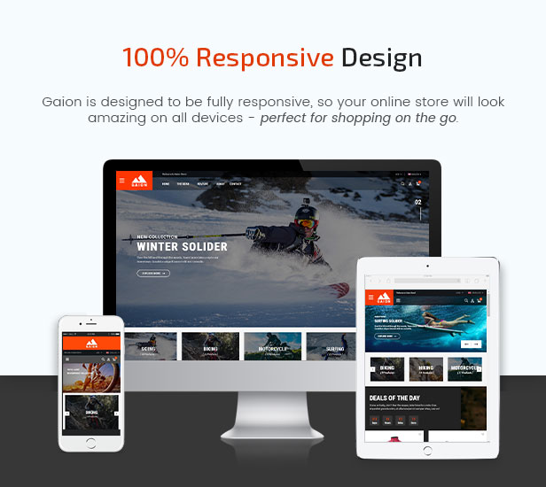 Gaion - Sport Zubehör Shop WordPress WooCommerce Theme 