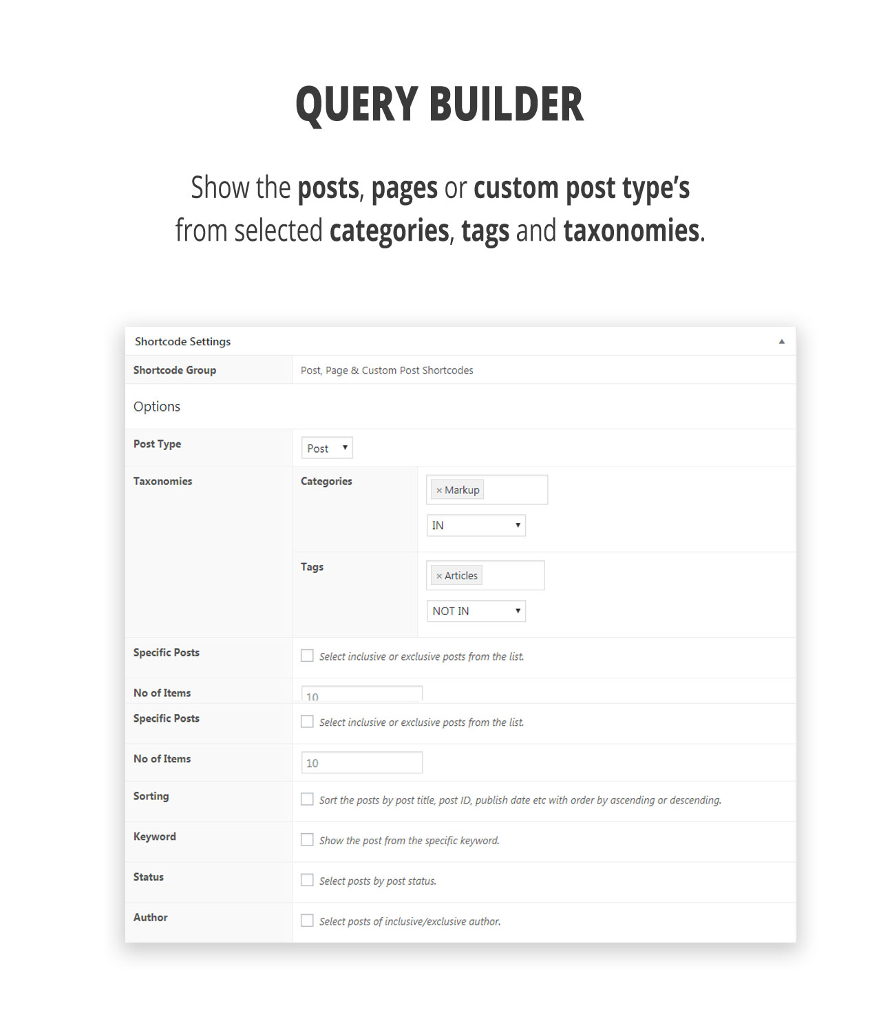 ShortcodeHub - Mehrzweck Shortcode Builder - 1