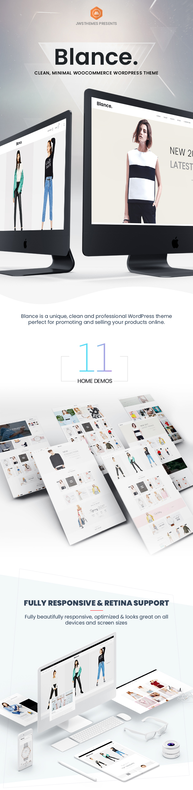 Sauberes, minimales WooCommerce WordPress Theme