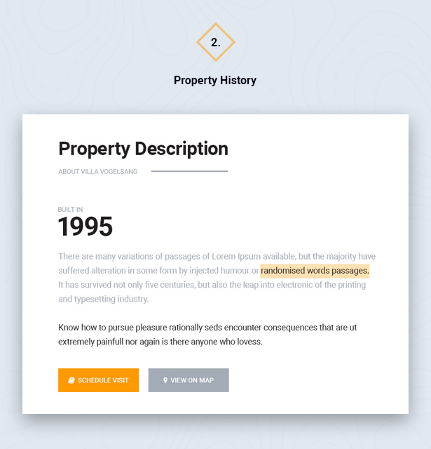 Immobiliengeschichte in HouseSang Single Property WordPress Theme