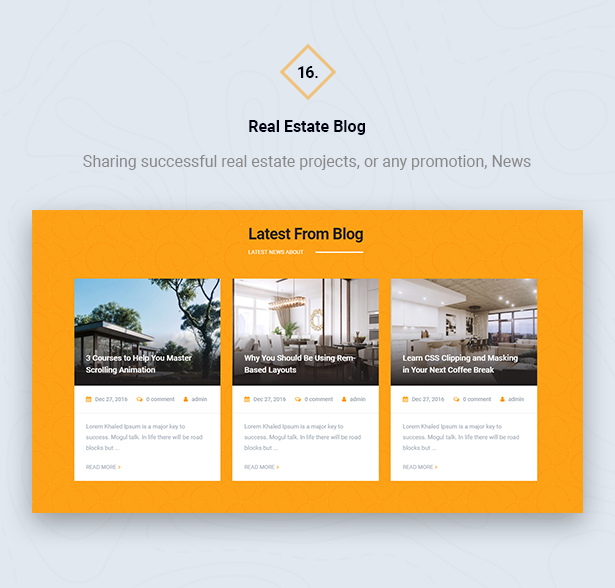 Immobilien-Blog in HouseSang Single Property WordPress Theme