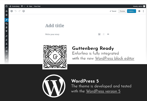 Endorfino WordPress Theme - Guttenberg Support