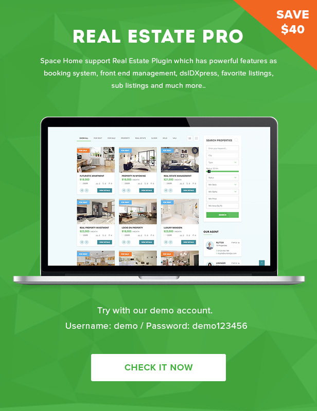 Space Home - Immobilien WordPress Theme - 4