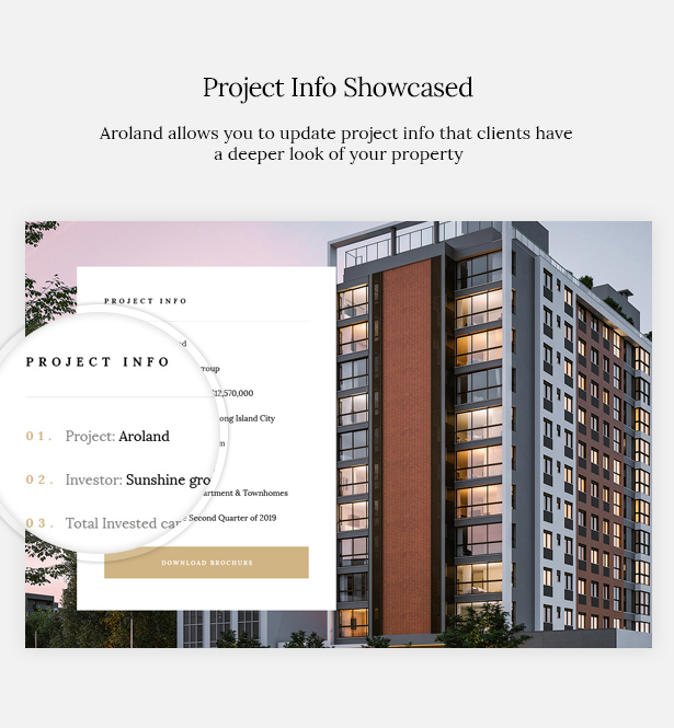 Aroland ist eine Single Property Landing Page