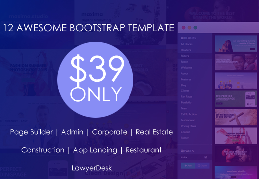 Budle HTML Angebot 12 Premium Bootstrap Template Nur noch 39 $