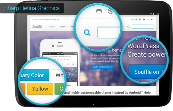 Scharfe Retina-Grafiken