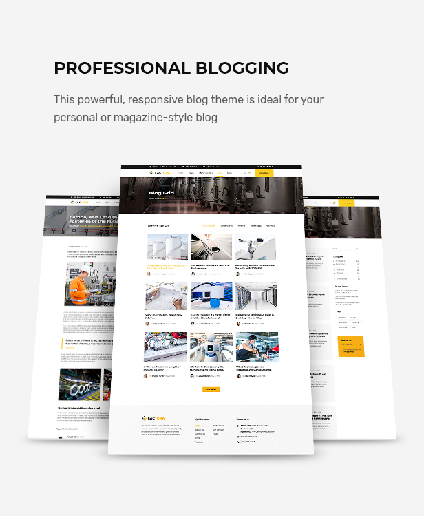 Factora - Fabrik, Industrie Geschäft WordPress Theme - 4