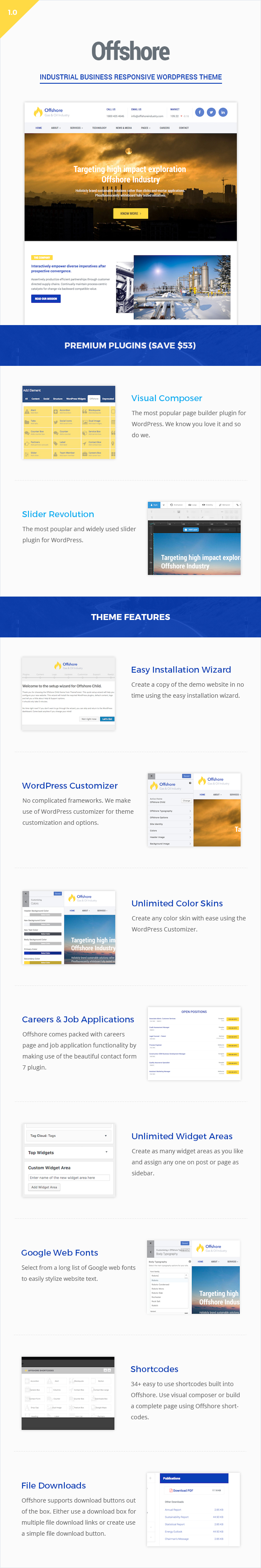 Responsive WP-Thema für Industrieunternehmen - Offshore - 1