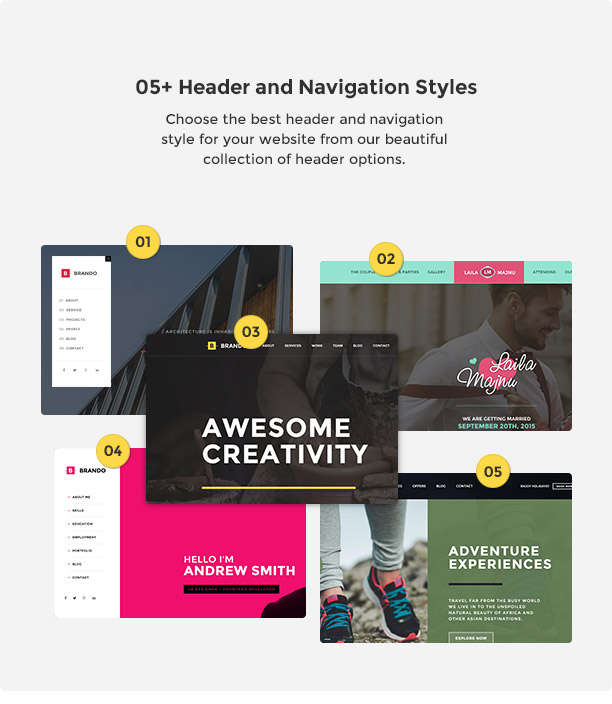 Brando Responsive und Mehrzweck OnePage WordPress Theme - 14