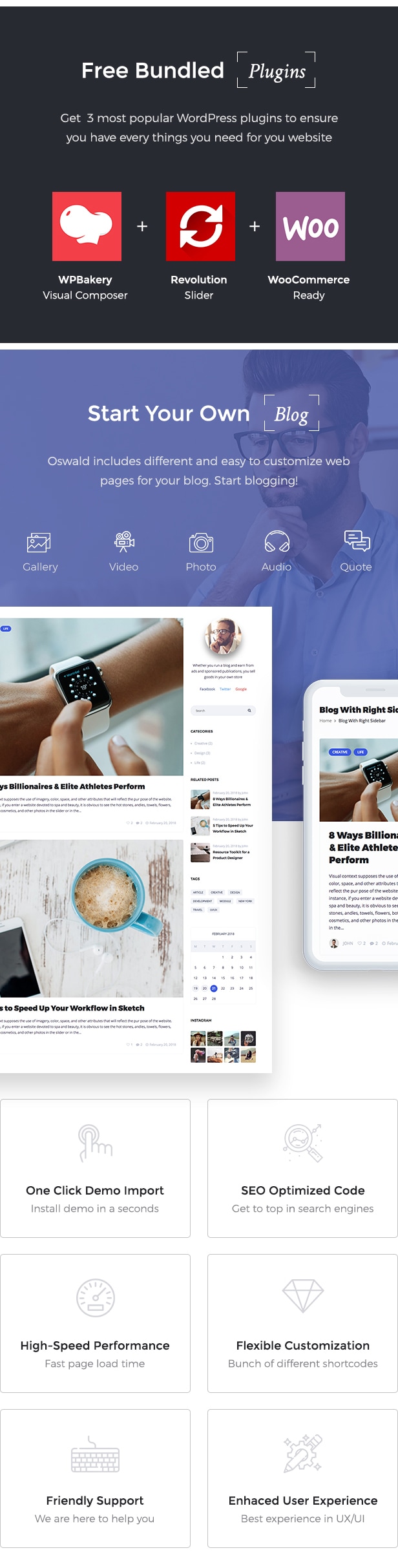 Oswald - Kreatives Mehrzweck-WordPress-Theme - 3