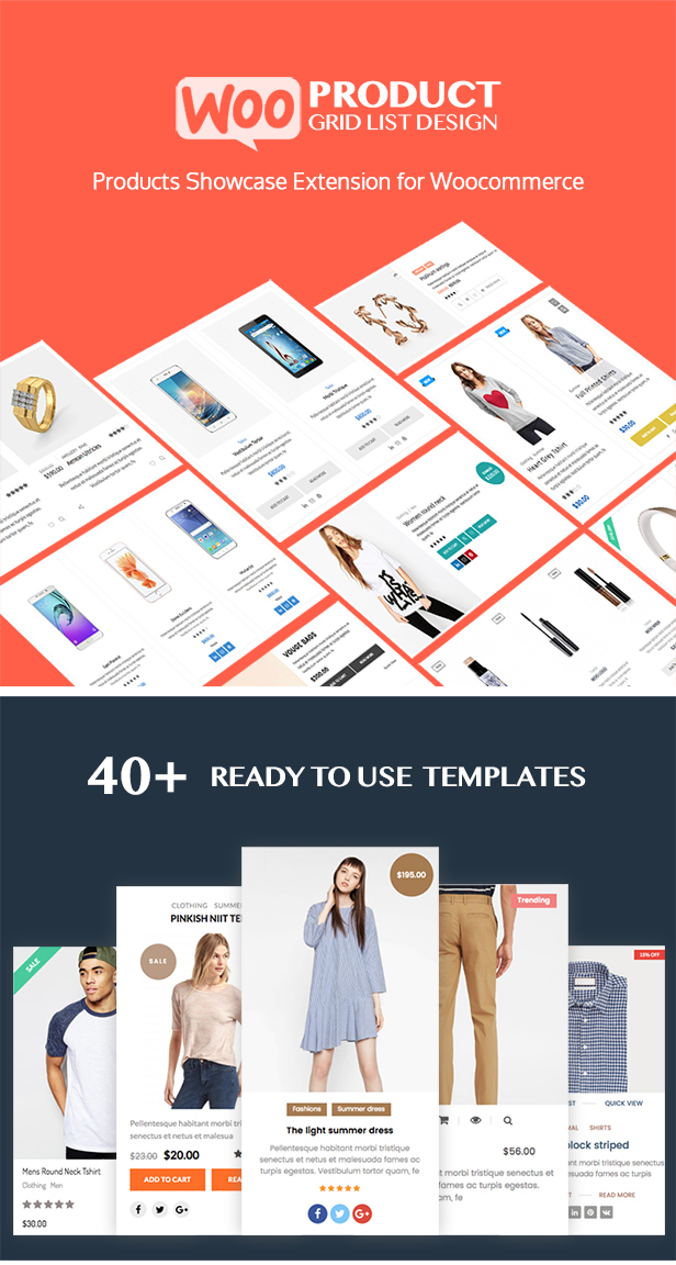 WOO Product Grid / List Design - Responsive Products Showcase-Erweiterung für Woocommerce - 1