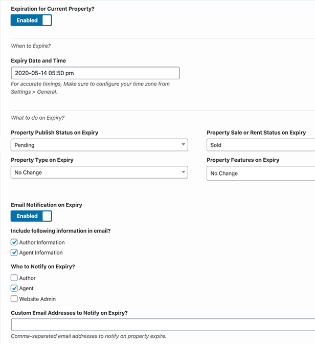 RealHomes Property Expirator-Metaboxen