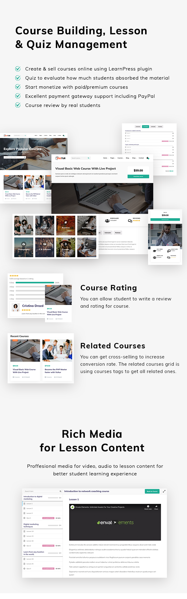 Vultur - LMS Education WordPress - 3