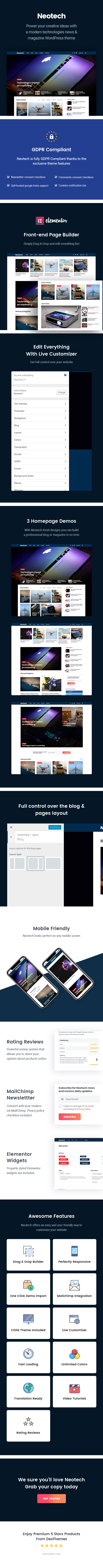 Neotech | Magazin Elementor WordPress Theme