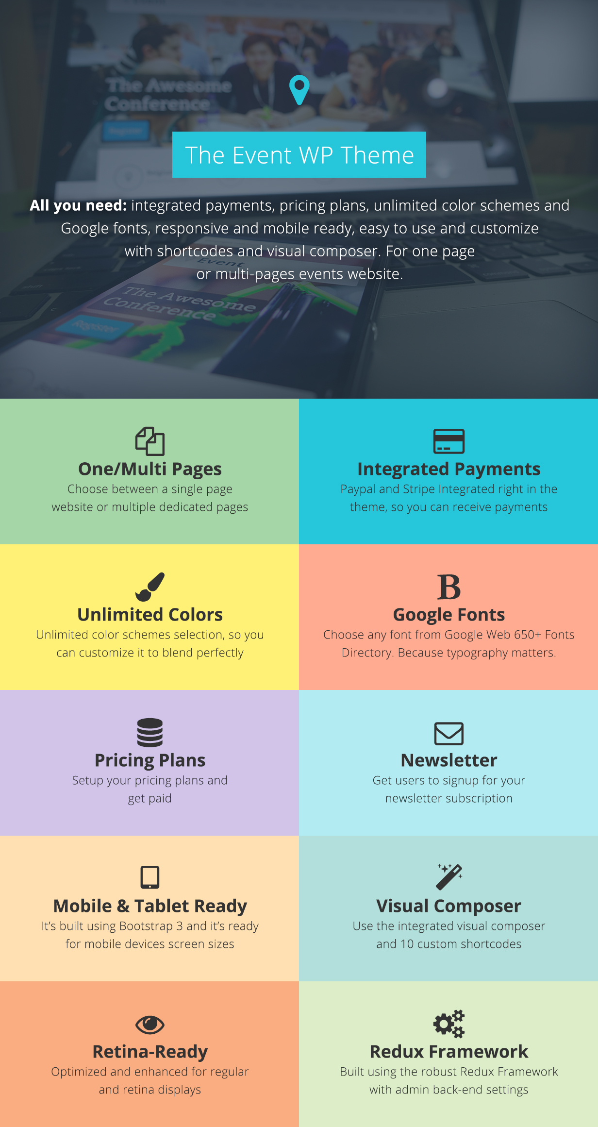 Ereignis - WordPress Landing Page Theme - 2